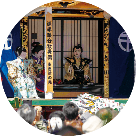Kodomo Kabuki performed by children(Ibi Matsuri Festival)